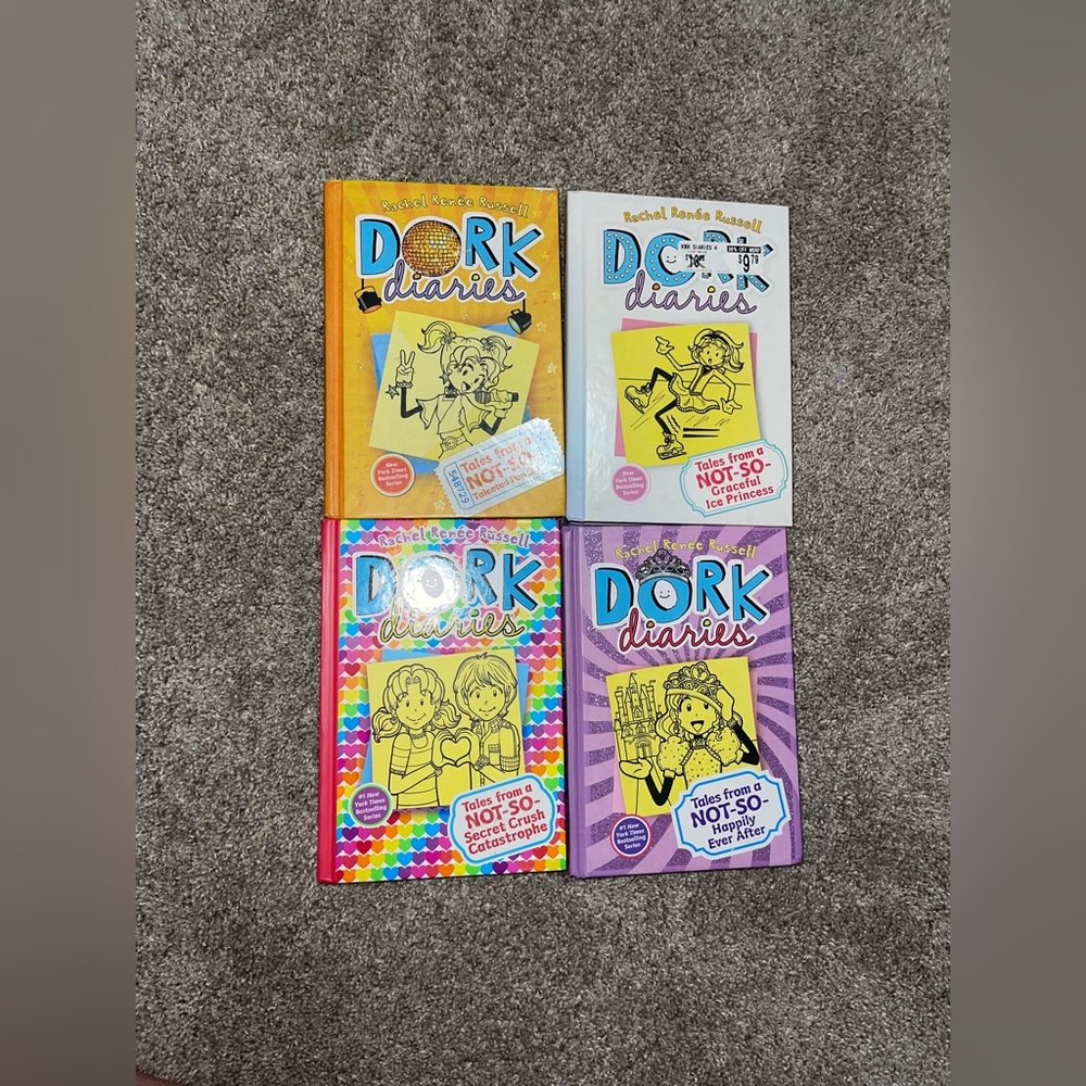 Dork Diaries hardback books lot of 4